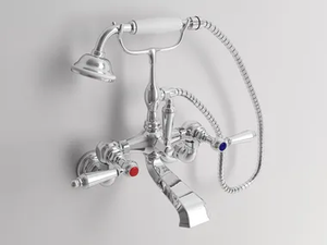 CARUSO - 2 hole wall-mounted bathtub tap with hand shower _ Park Avenue